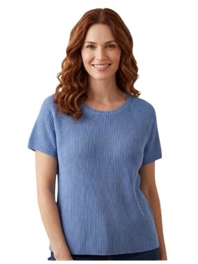 "Coldwater Creek" Perfect Peri Blue Knit Top – Size L (NWT)